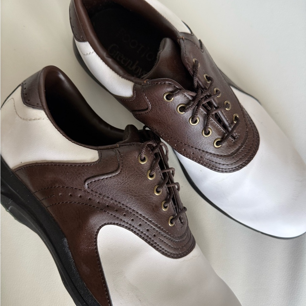 FootJoy Greenjoys Brown and White Oxfords Men’s Size 10 golf shoe